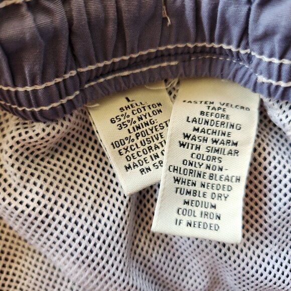 Daniel Cremieux Beachwear Men's Size Large Blue Swim Trunks Cargo Pockets Lined - Picture 10 of 12